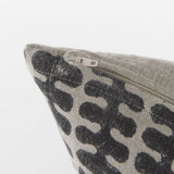 Mercana Miriam 18L x 18W Beige and Black Fabric Patterned Decorative Pillow Cover