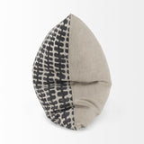 Mercana Miriam 18L x 18W Beige and Black Fabric Patterned Decorative Pillow Cover