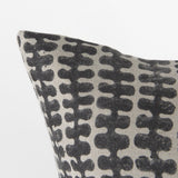 Mercana Miriam 18L x 18W Beige and Black Fabric Patterned Decorative Pillow Cover