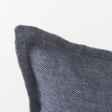 Mercana Aubrielle 14L x 26W Gray and Blue Fabric Color Blocked Decorative Pillow Cover