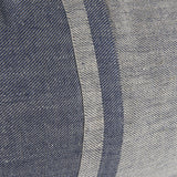 Mercana Aubrielle 14L x 26W Gray and Blue Fabric Color Blocked Decorative Pillow Cover