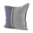 Mercana Aubrielle 20L x 20W Gray and Blue Fabric Color Blocked Decorative Pillow Cover