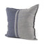 Mercana Aubrielle 20L x 20W Gray and Blue Fabric Color Blocked Decorative Pillow Cover