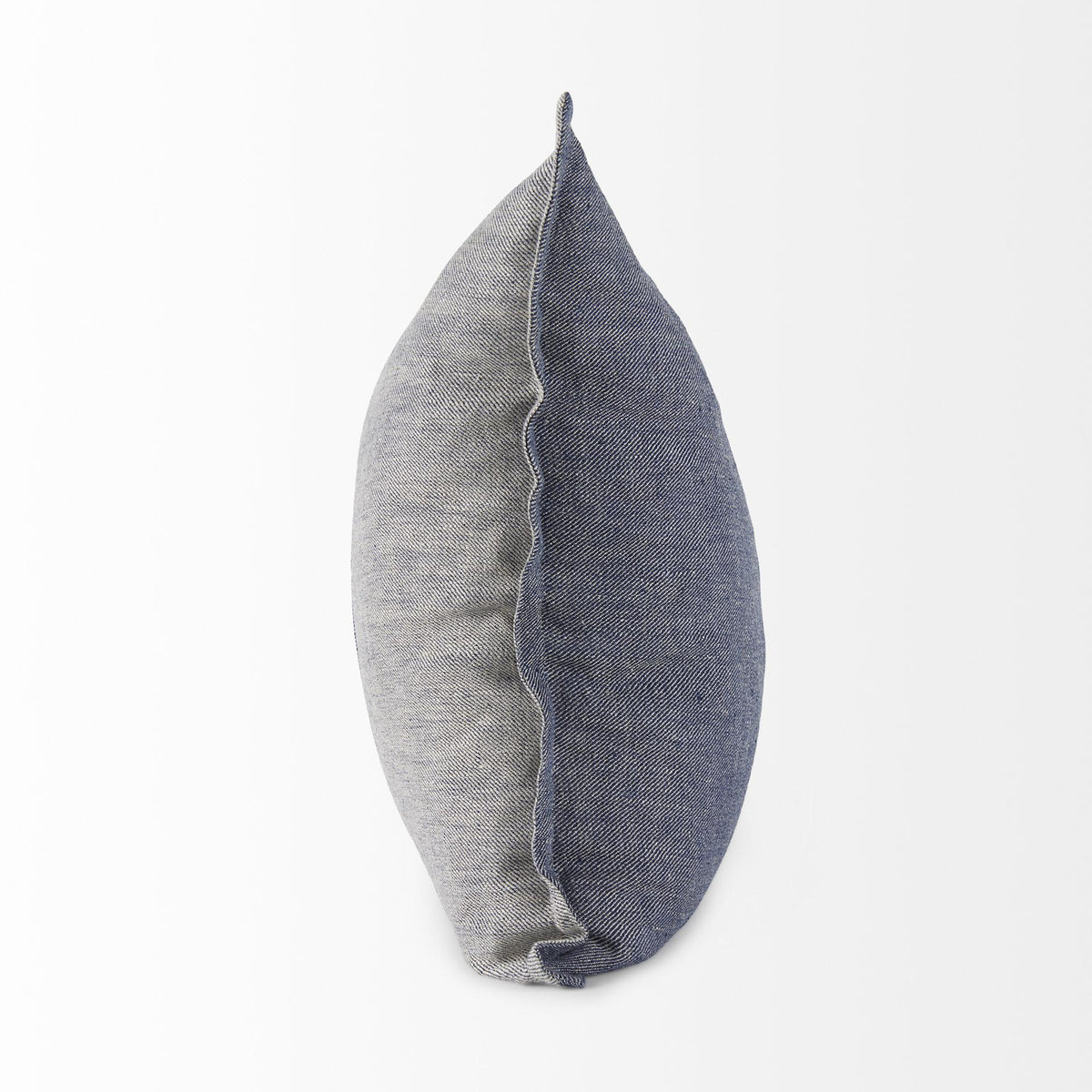 Mercana Aubrielle 20L x 20W Gray and Blue Fabric Color Blocked Decorative Pillow Cover