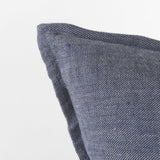 Mercana Aubrielle 20L x 20W Gray and Blue Fabric Color Blocked Decorative Pillow Cover