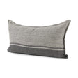 Mercana Zadie 14L x 26W Light Gray and Dark Gray Fabric Color Blocked Decorative Pillow Cover