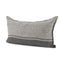 Mercana Zadie 14L x 26W Light Gray and Dark Gray Fabric Color Blocked Decorative Pillow Cover