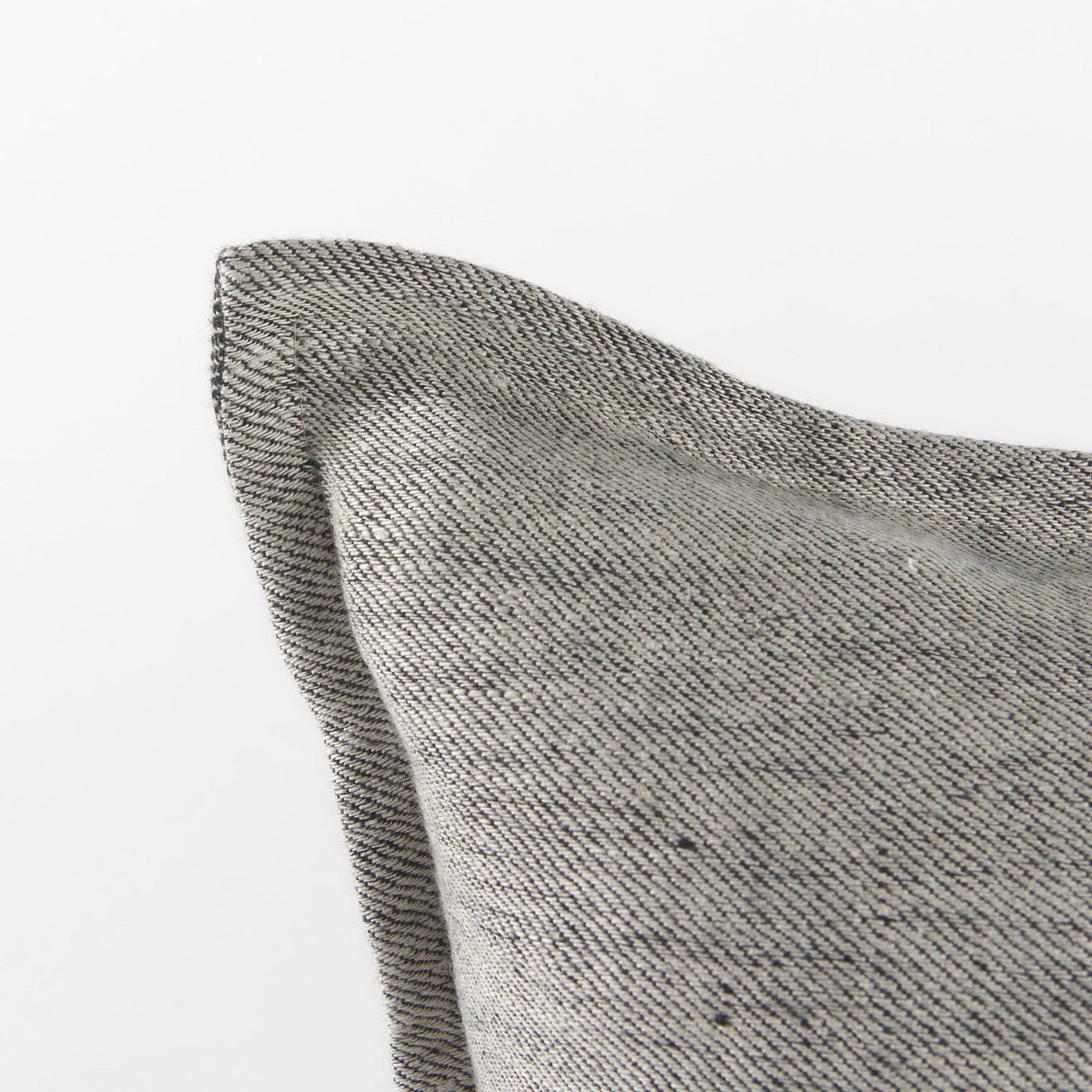 Mercana Zadie 14L x 26W Light Gray and Dark Gray Fabric Color Blocked Decorative Pillow Cover