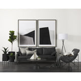Mercana Zadie 14L x 26W Light Gray and Dark Gray Fabric Color Blocked Decorative Pillow Cover