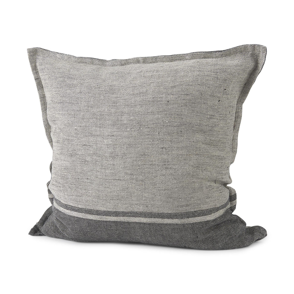 Mercana Zadie 20L x 20W Light Gray and Dark Gray Fabric Color Blocked Decorative Pillow Cover