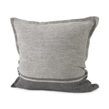 Mercana Zadie 20L x 20W Light Gray and Dark Gray Fabric Color Blocked Decorative Pillow Cover