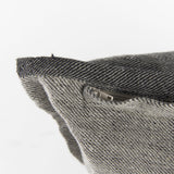 Mercana Zadie 20L x 20W Light Gray and Dark Gray Fabric Color Blocked Decorative Pillow Cover