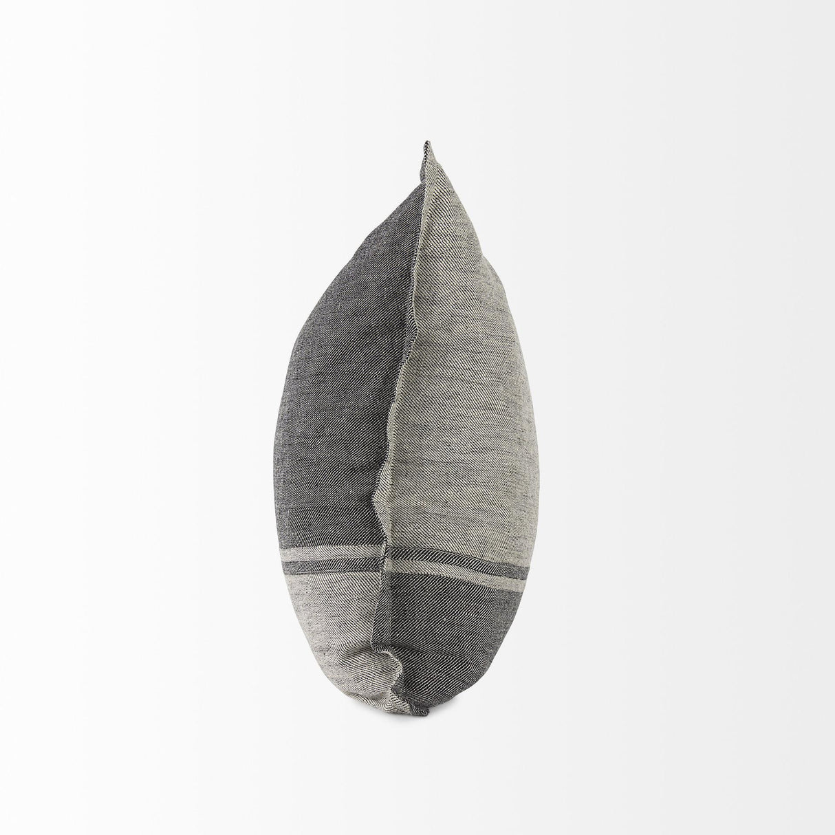 Mercana Zadie 20L x 20W Light Gray and Dark Gray Fabric Color Blocked Decorative Pillow Cover
