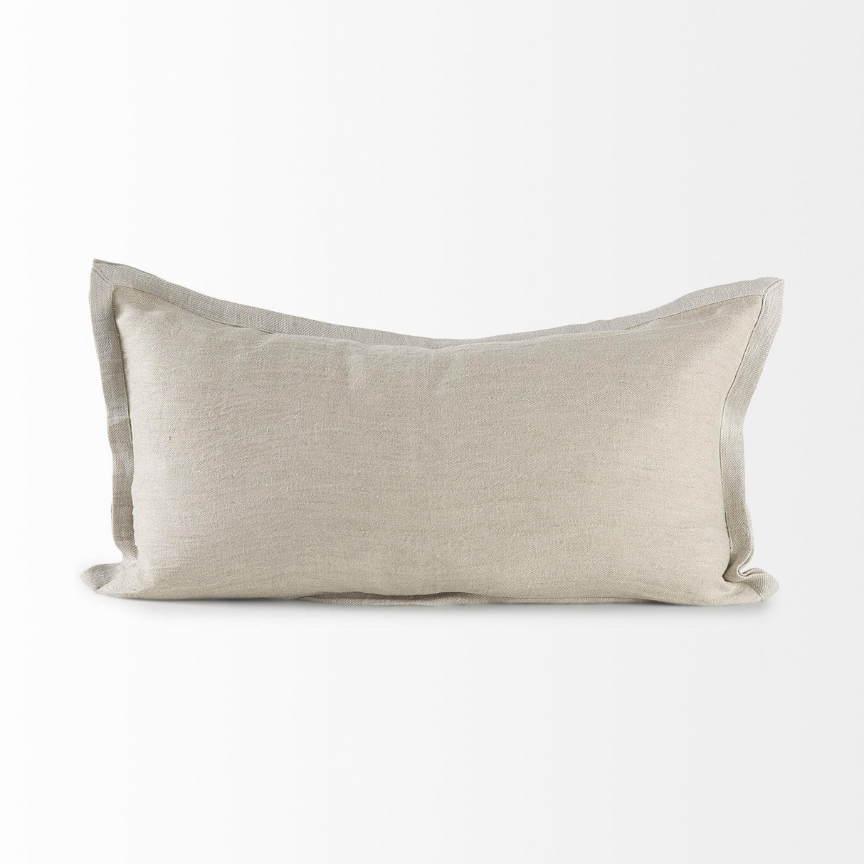 Mercana Mae 14L x 26W Beige Fabric Decorative Pillow Cover