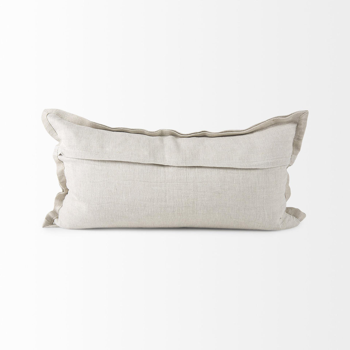 Mercana Mae 14L x 26W Beige Fabric Decorative Pillow Cover