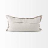 Mercana Mae 14L x 26W Beige Fabric Decorative Pillow Cover
