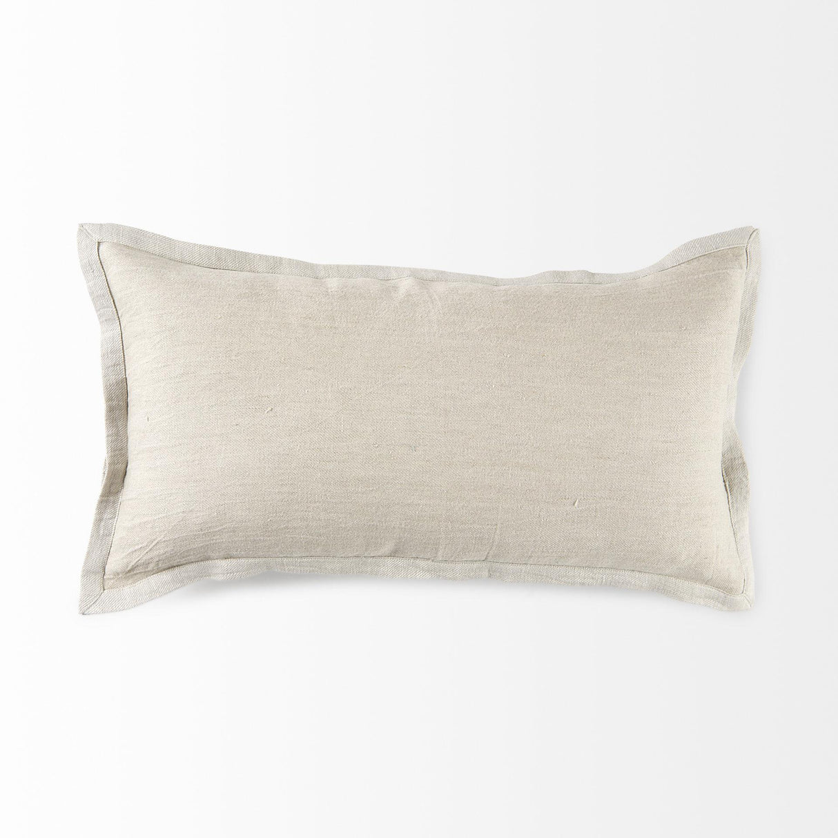 Mercana Mae 14L x 26W Beige Fabric Decorative Pillow Cover