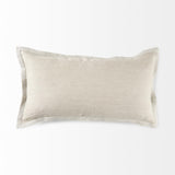 Mercana Mae 14L x 26W Beige Fabric Decorative Pillow Cover
