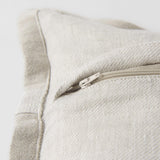 Mercana Mae 14L x 26W Beige Fabric Decorative Pillow Cover