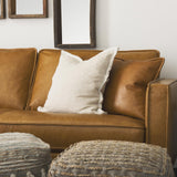 Mercana Mae 20L x 20W Beige Fabric Decorative Pillow Cover
