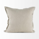 Mercana Mae 20L x 20W Beige Fabric Decorative Pillow Cover