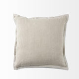 Mercana Mae 20L x 20W Beige Fabric Decorative Pillow Cover