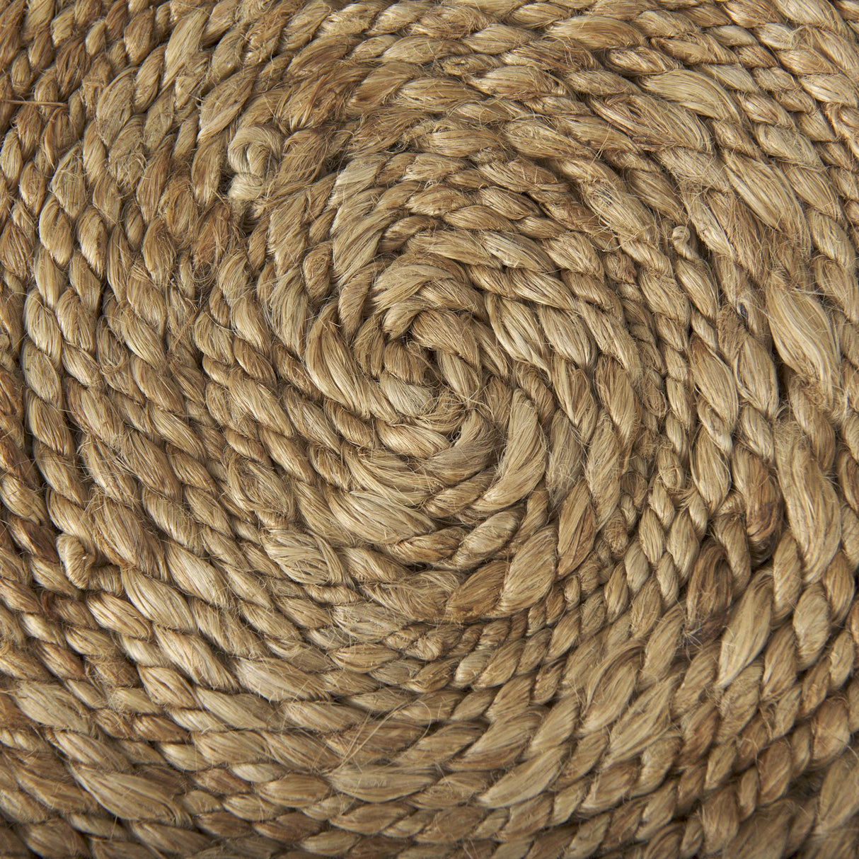 Mercana Allium Brown Handwoven Wool Cylindrical Pouf