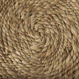 Mercana Allium Brown Handwoven Wool Cylindrical Pouf