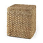 Mercana Aylin 16.5" Square Brown Jute Pouf