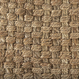 Mercana Aylin 16.5" Square Brown Jute Pouf