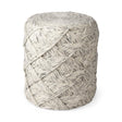 Mercana Esfera 17.7L x 15.7W x 15.7H Beige Chevron Woven Round Pouf