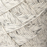Mercana Esfera 17.7L x 15.7W x 15.7H Beige Chevron Woven Round Pouf
