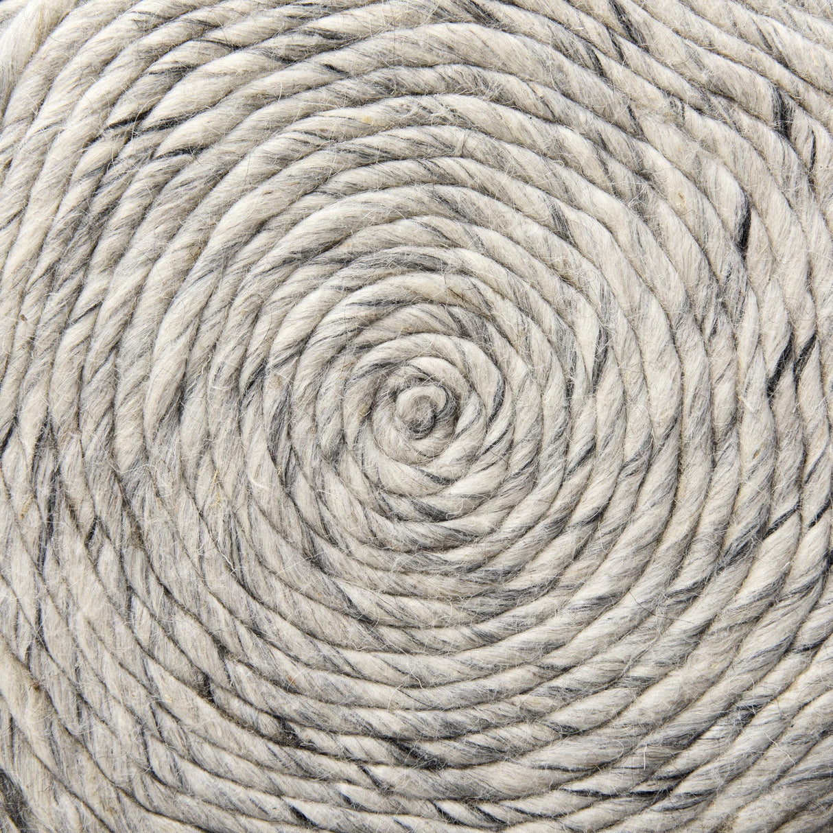 Mercana Esfera 17.7L x 15.7W x 15.7H Beige Chevron Woven Round Pouf