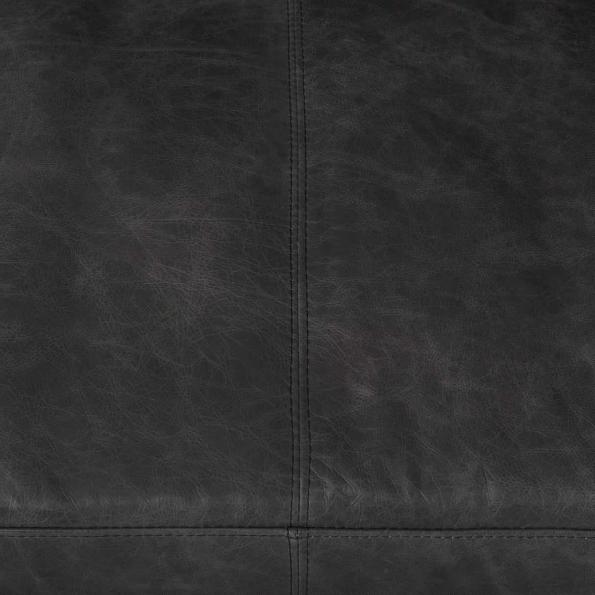 Mercana Cochrane 82L x 33W x 32.3 Black Leather Three Seater Sofa