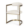 Mercana Hollyfield II Cream Fabric Seat W/ Gold Iron Frame Dining Chair