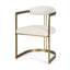 Mercana Hollyfield II Cream Fabric Seat W/ Gold Iron Frame Dining Chair