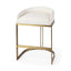 Mercana Hollyfield II Cream Fabric Seat W/ Gold Metal Base Counter Stool