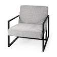 Mercana Armelle Gray Fabric Seat W/Black Metal Frame Accent Chair