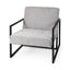 Mercana Armelle Gray Fabric Seat W/Black Metal Frame Accent Chair