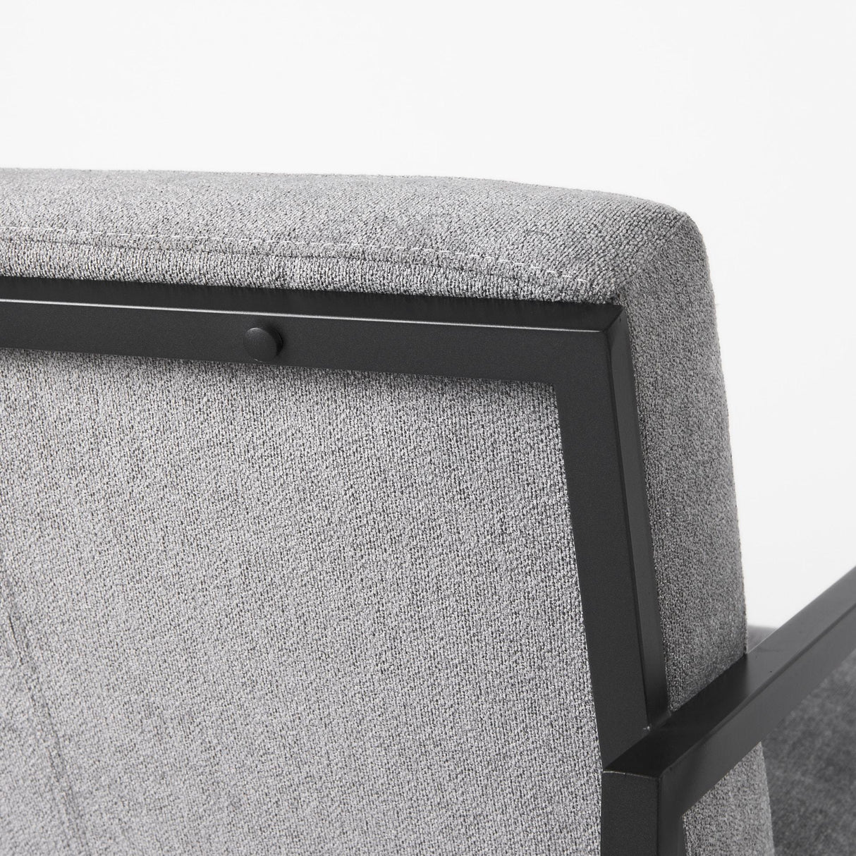 Mercana Armelle Gray Fabric Seat W/Black Metal Frame Accent Chair