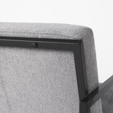 Mercana Armelle Gray Fabric Seat W/Black Metal Frame Accent Chair