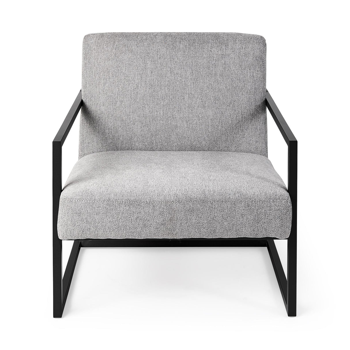 Mercana Armelle Gray Fabric Seat W/Black Metal Frame Accent Chair