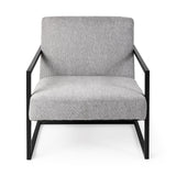 Mercana Armelle Gray Fabric Seat W/Black Metal Frame Accent Chair