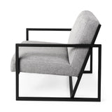 Mercana Armelle Gray Fabric Seat W/Black Metal Frame Accent Chair