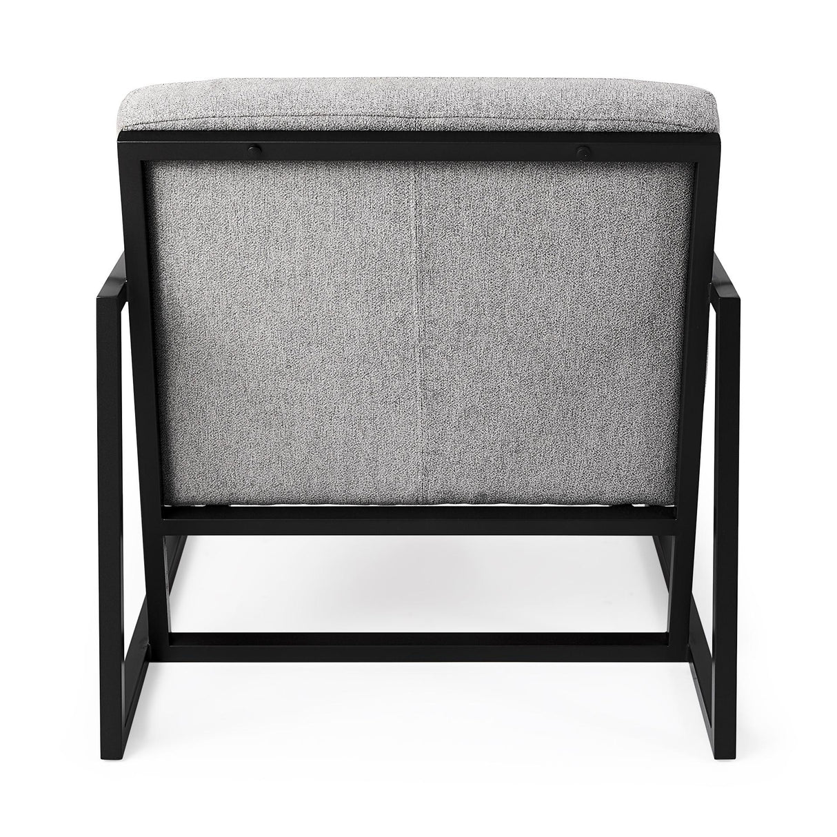 Mercana Armelle Gray Fabric Seat W/Black Metal Frame Accent Chair