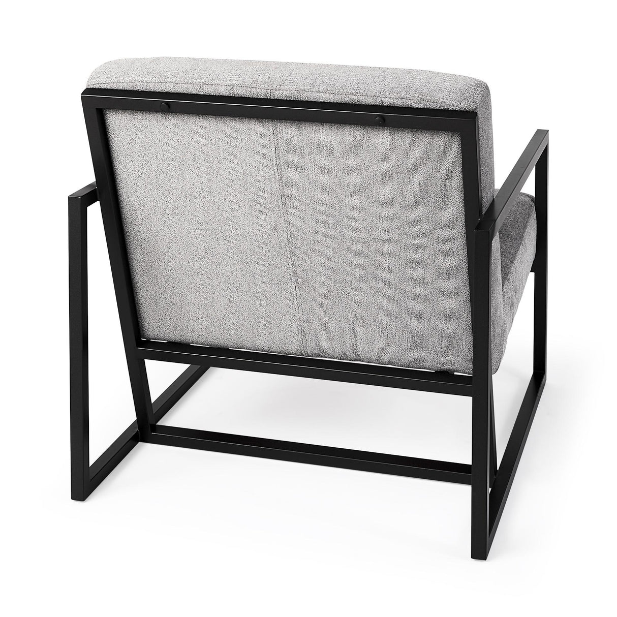 Mercana Armelle Gray Fabric Seat W/Black Metal Frame Accent Chair