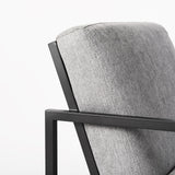 Mercana Armelle Gray Fabric Seat W/Black Metal Frame Accent Chair