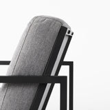 Mercana Armelle Gray Fabric Seat W/Black Metal Frame Accent Chair