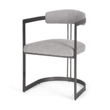 Mercana Hollyfield II Gray Fabric Seat W/ Gray Iron Frame Dining Chair
