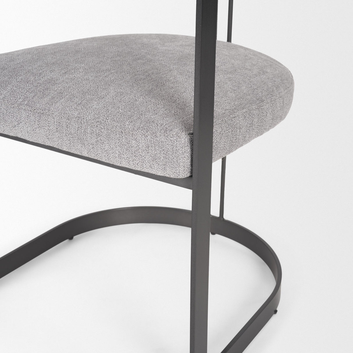 Mercana Hollyfield II Gray Fabric Seat W/ Gray Iron Frame Dining Chair